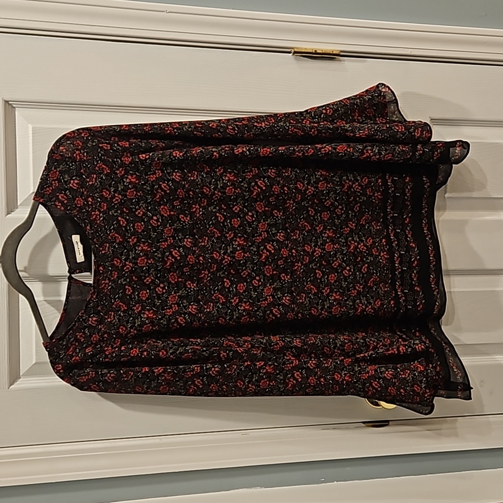 Red and black blouse